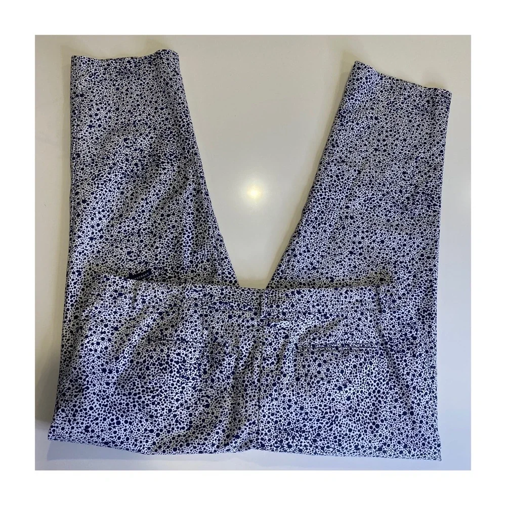 Womens Sportscraft cropped Capri cotton pants size 18 pockets white navy - Picture 5 of 9